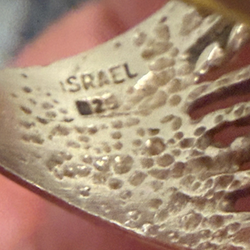 ✨ Vintage 1970s Israeli Sterling Silver Artisan Multi-Band Ring ✨ - Picture 7 of 11
